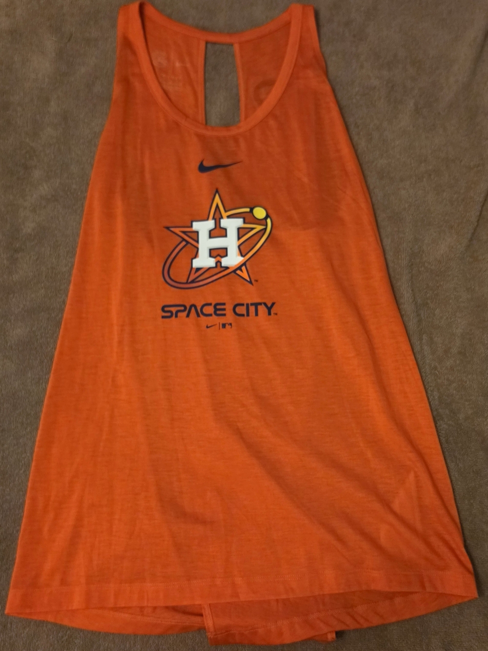 Nike Houston Astros Orange Dri-FIT Racerback Tank - Picture 1 of 3
